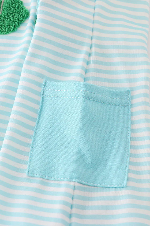 Striped Golfed Inspired Boy Romper