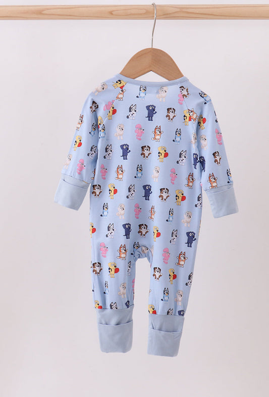 Bluey Friends Zip-Up Footie Pajamas