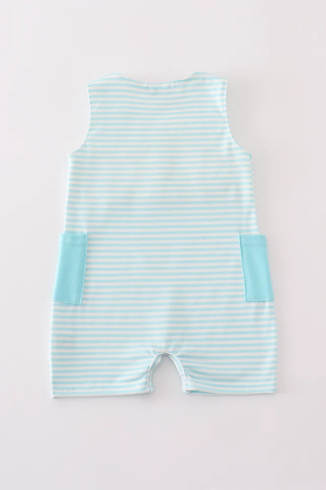 Striped Golfed Inspired Boy Romper