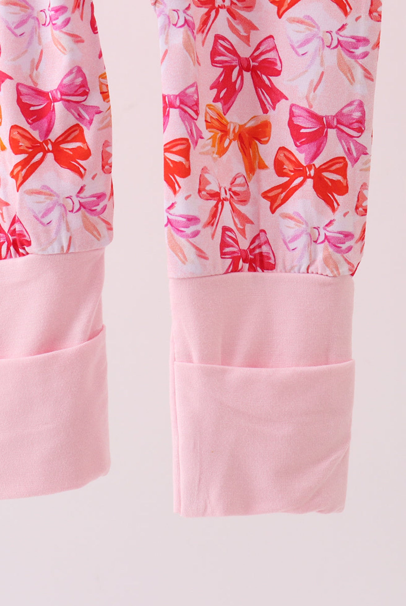 Pretty in Pink Bow Zip-Up Footie Pajamas