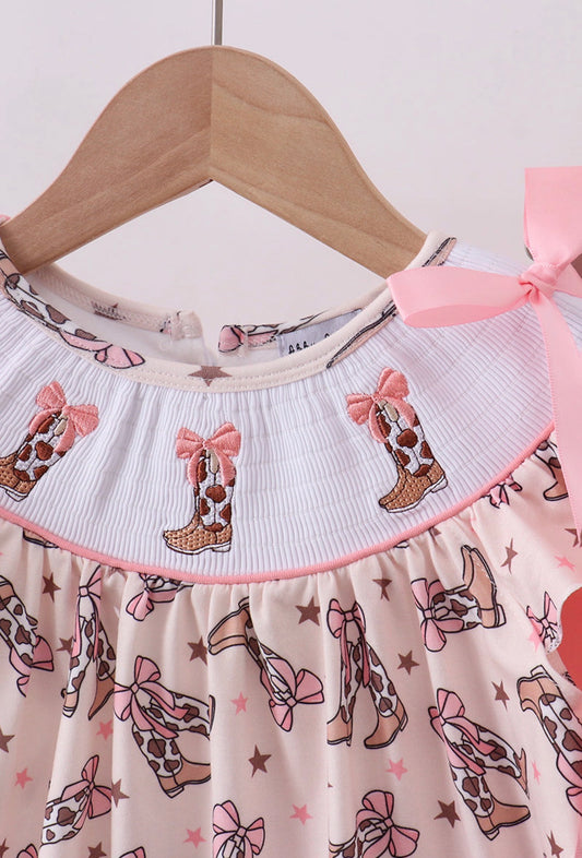 Pink Rodeo Sweetheart Smocked Set