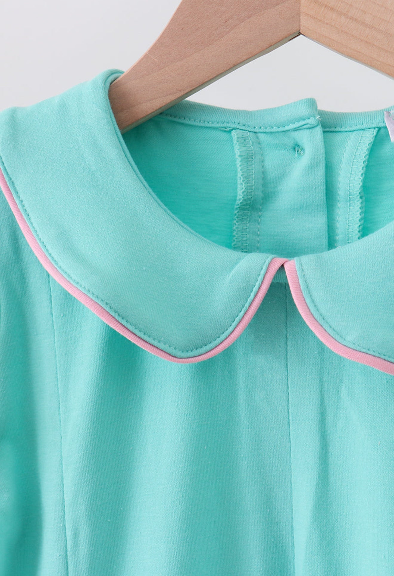 Mint Holiday Tree Embroidered Dress