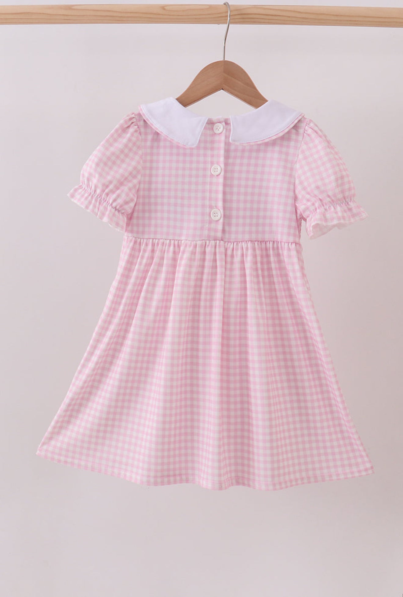 Pink Gingham Grinch Smocked Dress – Holiday Classic