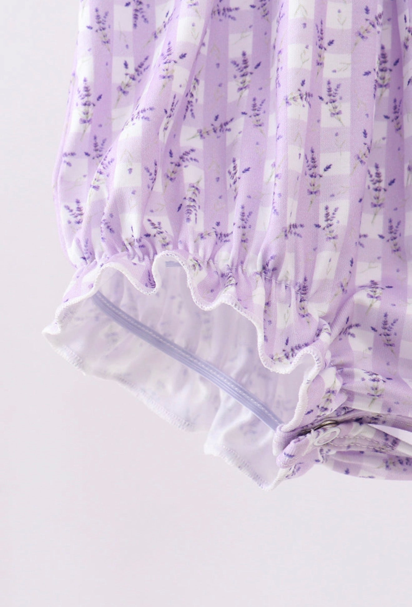 Lavender Fields Smocked Bubble Romper