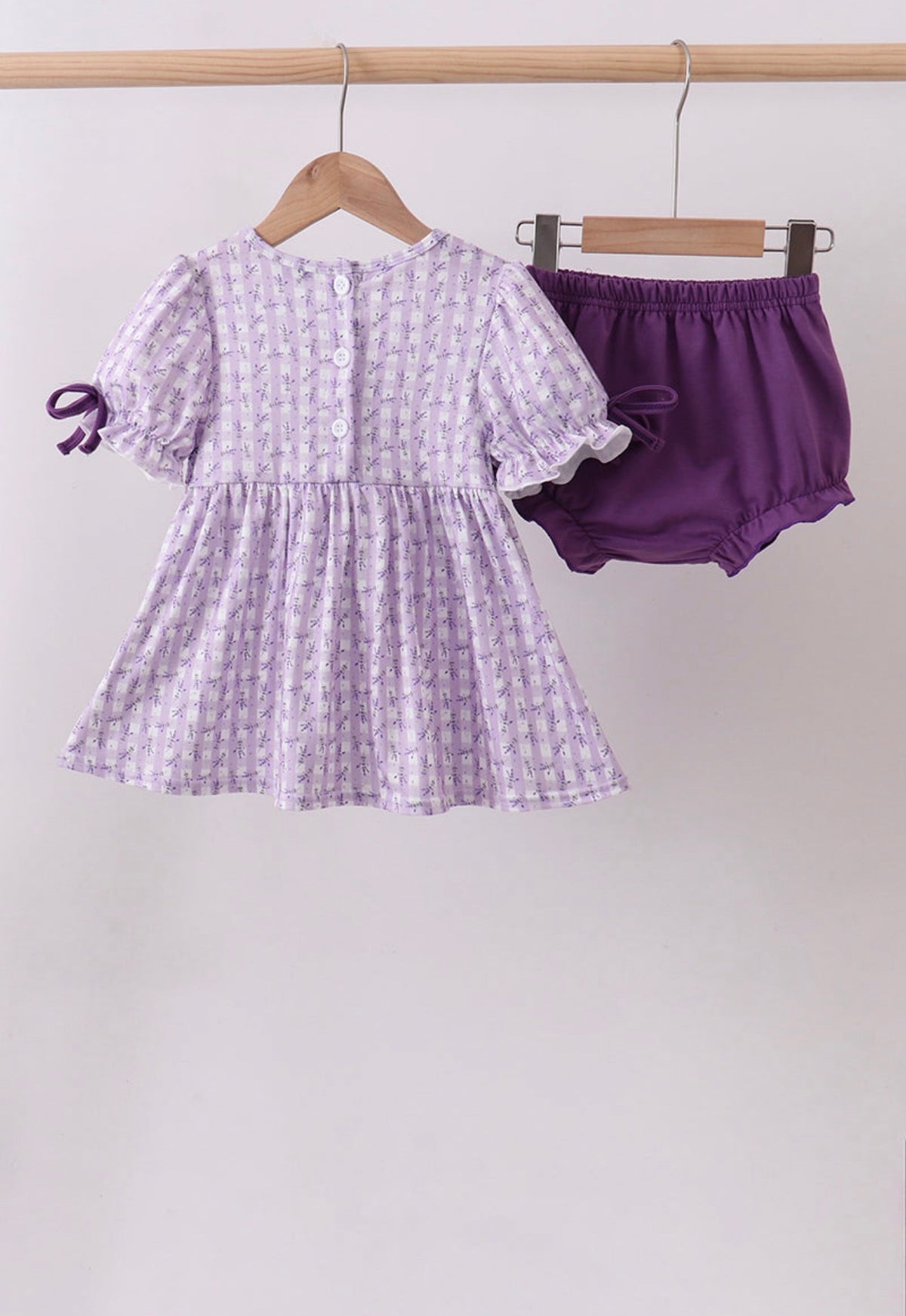 Lavender Smocked Dress Set