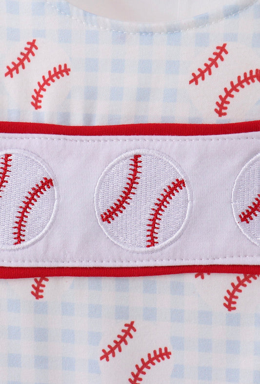 Little Slugger Darling Baseball Romper