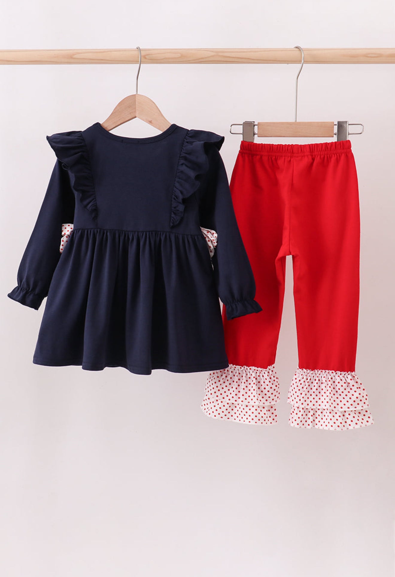 Santa’s Cookies & Milk Holiday Ruffle Set – 2-Piece Outfit