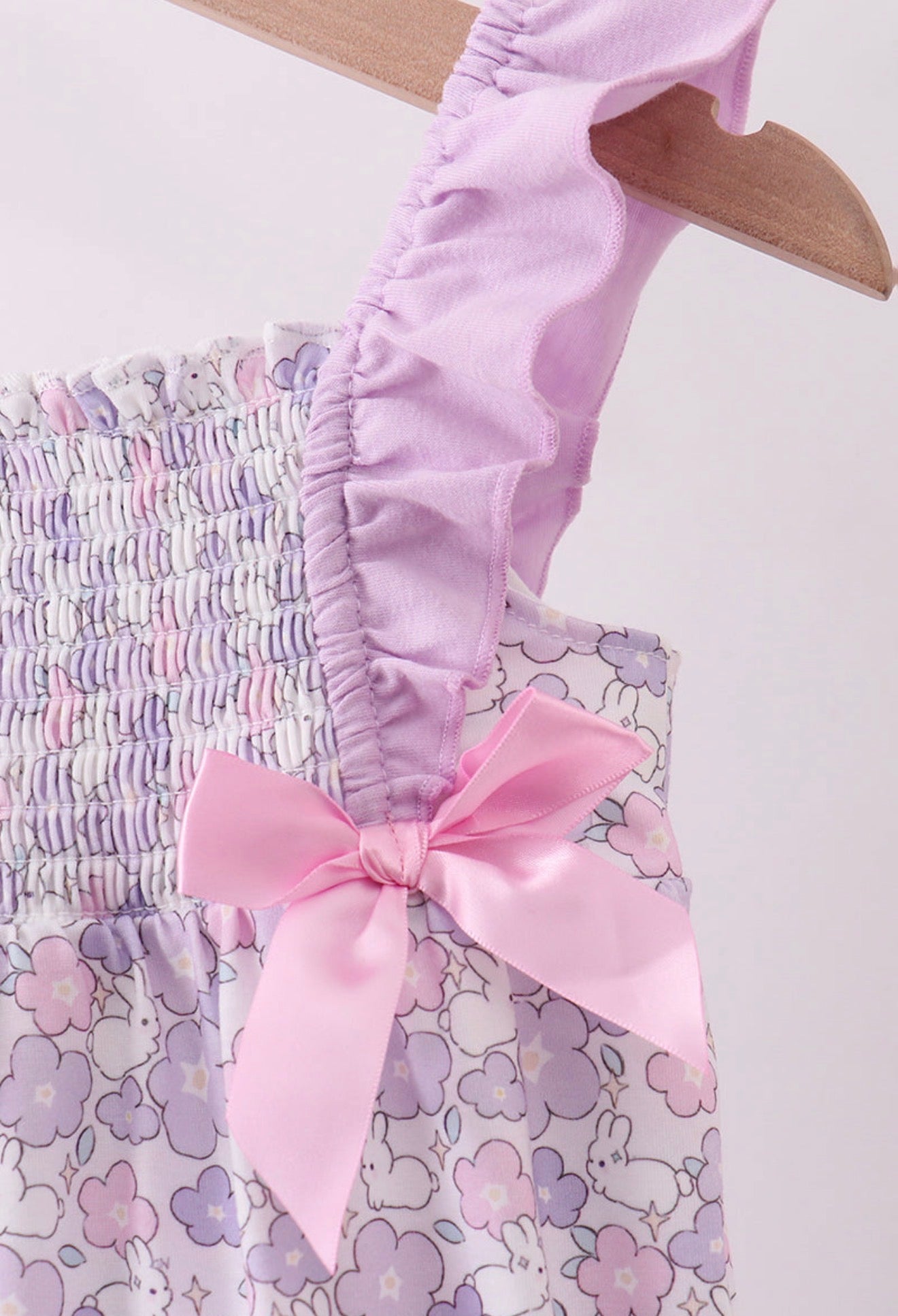 Blossomed Bunny Smocked Romper