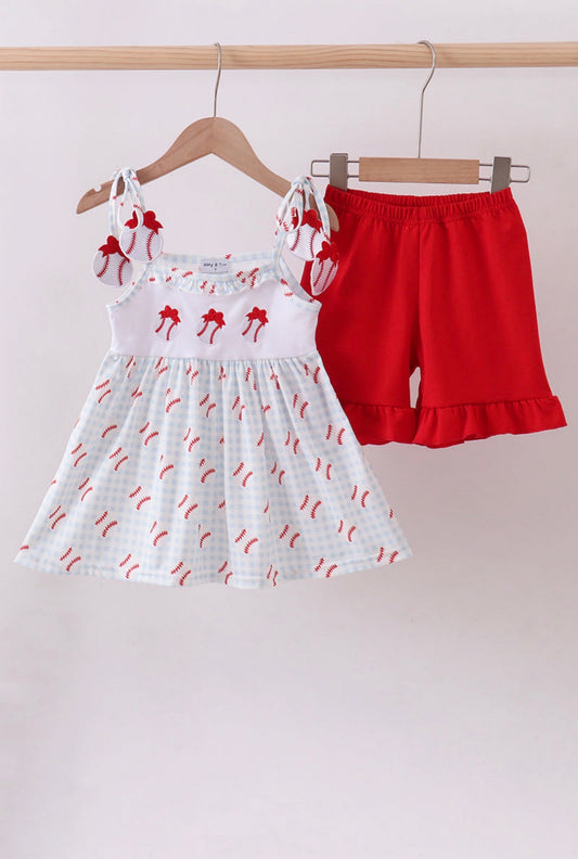 Home Run Sweetheart Baseball Bow Set