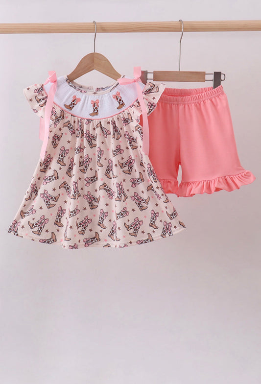 Pink Rodeo Sweetheart Smocked Set