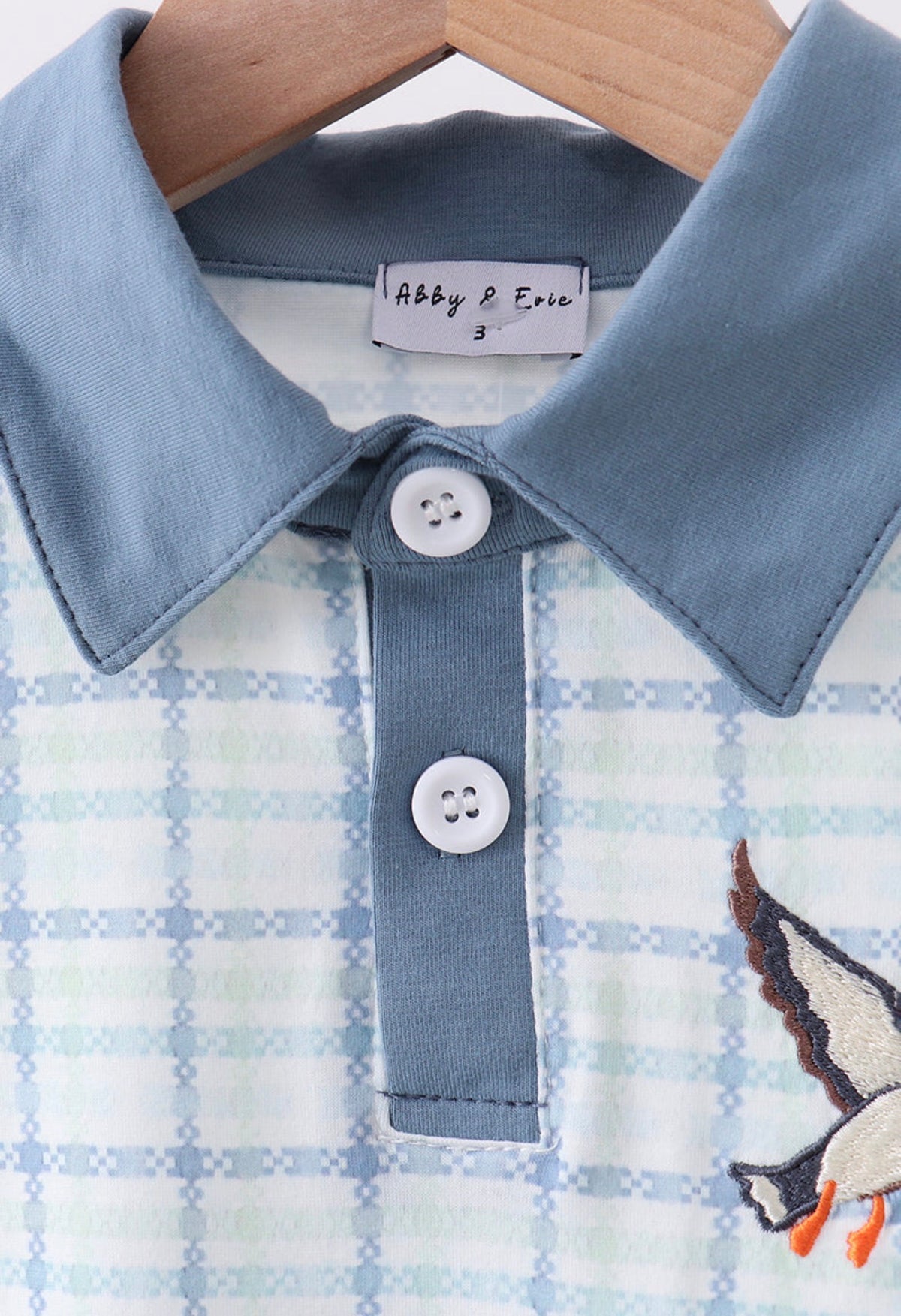 Little Mallard Plaid Polo Romper 🦆