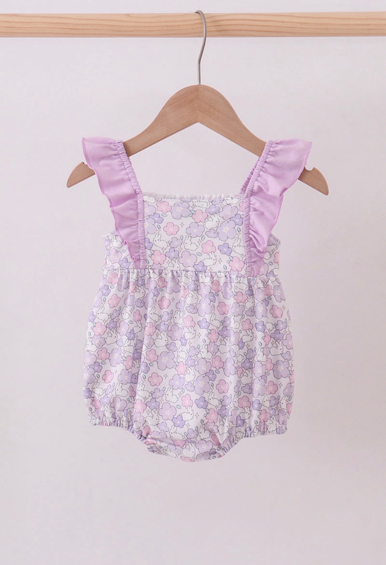 Blossomed Bunny Smocked Romper