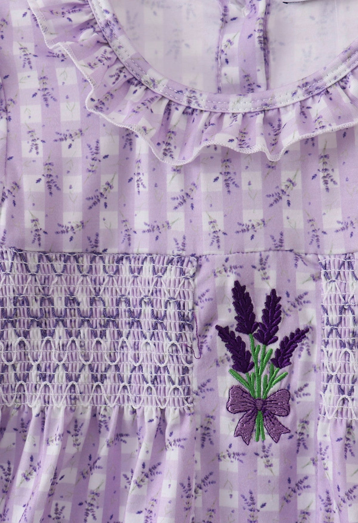 Lavender Smocked Dress Set