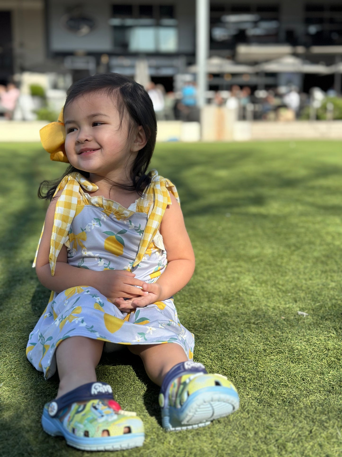 Lemon Print Strap Dress