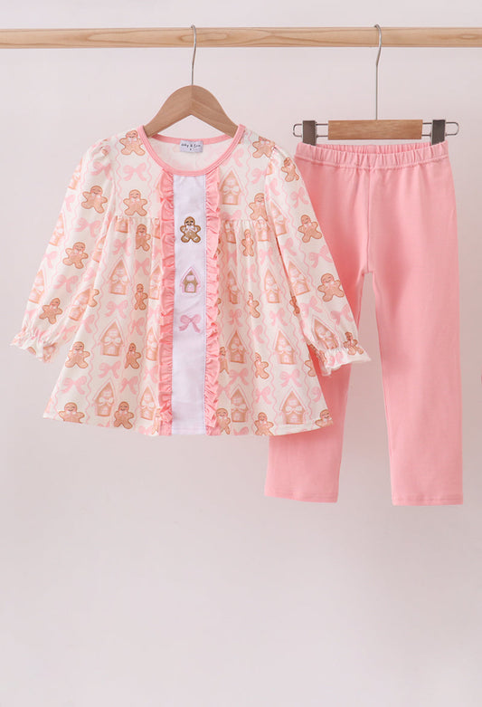 Gingerbread Dream Set | Toddler Tunic & Leggings Holiday Outfit